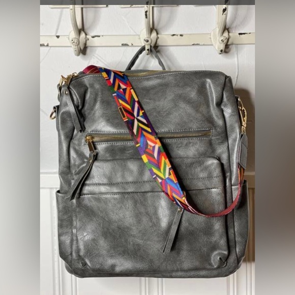 Kaydee Lynn - The Berkeley Convertible Backpack - Gray - Picture 1 of 8